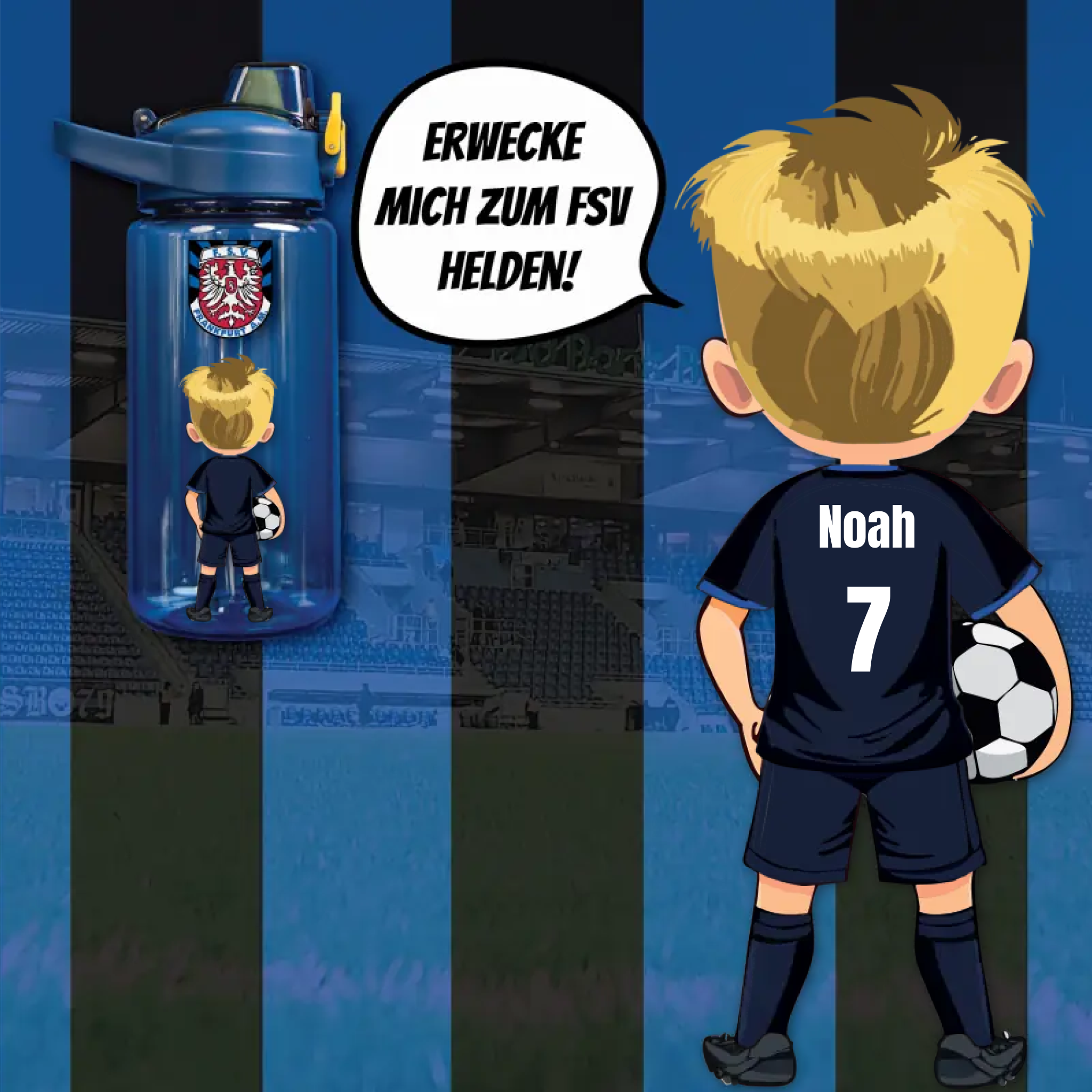 Fußball-Trinkflasche 0,6L - FSV Frankfurt Edition